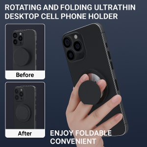 Ultrathin Magnetic Rotating Cell Phone Stand Rotatable Ring Clip Foldable Magnetic Absorption High-Aesthetic Value For Men And Women