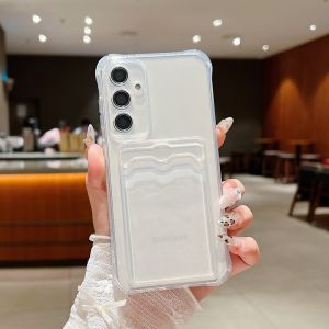 Crashstar vỏ điện thoại chống sốc mềm trong suốt có khe cắm thẻ cho Samsung Galaxy S25 S24 Ultra S23 + S22 S21 Plus S20 FE Note 20 Ultra A16 A55 A35 A25 A15 A54 A34 A14 A73 A33 A13 A32 5g A72 A52 a12 A71 A51 4G a21s A50 A30 A20 Ốp điện thoại silicon