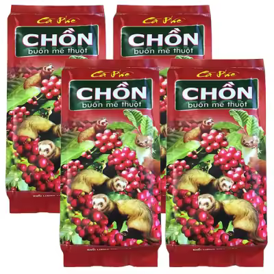[ HOTDEAL 9.9 - CÀ PHÊ THƠM TUYỆT VỜI ] Combo 4 bịch (mỗi bịch 500gr) Cà phê pha Phin truyền thống Chồn Buôn Mê Thuộc và Chồn 24h thượng hạng. - Có lựa chọn 2 gói riêng.