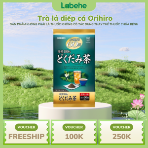 TPBSSK Trà Diếp Cá Orihiro 60 Gói - ORIHIRO NHẬT BẢN CHÍNH HÃNG