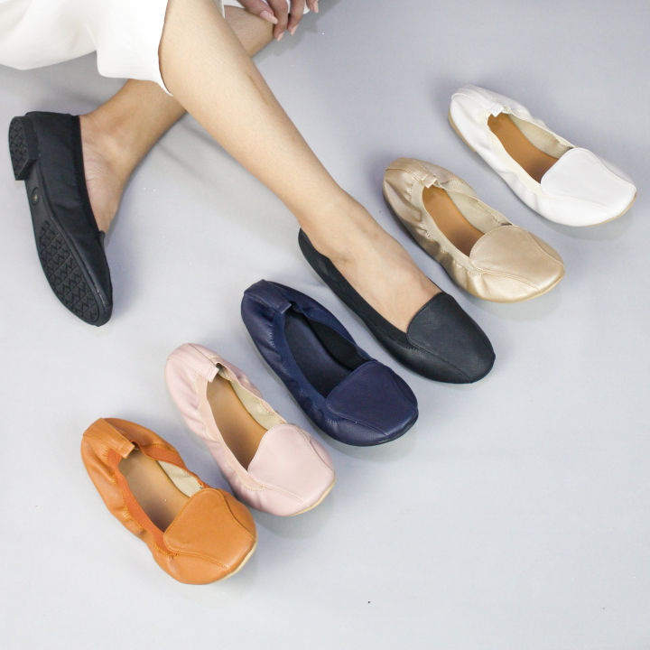 SOSPH Amanda Loafers Marikina Doll Shoes Ballet Flats Women’s Office Shoes  School Flats Classic Round Toe Slip On Comfortable Cushioned Insole