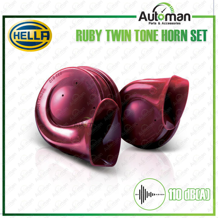 HELLA 12V RUBY TWIN TONE TRUMPET HORN | Lazada