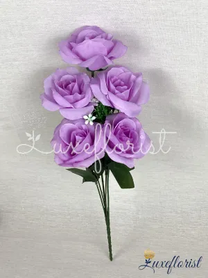 Bunga Mawar Rose Of Cabang 5 Bahan Kain Dan Plastik - rose jepang -mawar murah - Artificial Dekorasi Pelaminan