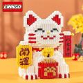 (Hàng có sẵn) Lắp ráp xếp hình Lego LINKGO MÈO THẦN TÀI 1152 chi tiết. 