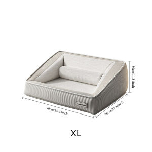 LDECO High-Resilience Washable Dog Bed - Thickened Soft Pet Bed for Cat & Dog with Removable Cover Comfortable Non-Slip