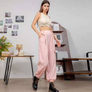 Ladys pants pants work attire foot pants handsome chic cool style loose high waist comfortable commute everything selua