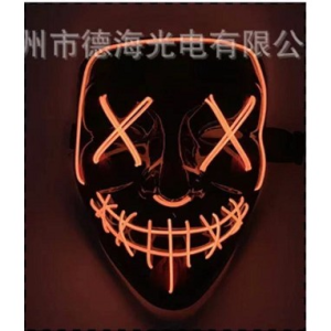 LED Glow Mask Fox Carnival Night Ghost Dance Mask Halloween Cosplay Party Mask Glow In The Dark Club Props