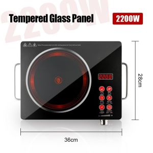 Silver Crest 3500W Infrared Induction Cooker Smart Timer Energy Saving Electric Ceramic Stove Multi Function Kitchen Cooktop Portable Electric Kalan for Home Cooking