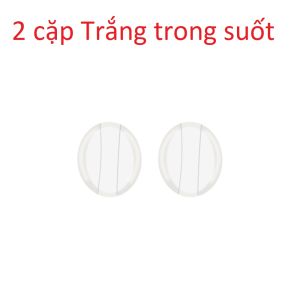 Set 2 Cặp Móc Gắn Tai Cố Định Mắt Kính Bằng Silicon Chống Trượt Hình tròn dẹp
