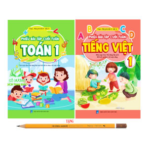 Sách - Combo Phiếu Bài Tập Cuối Tuần Toán Tiếng Việt 1 ( Biên Soạn Theo Bộ Sách Kết Nối ) - KV