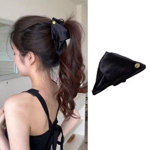 Kẹp tóc càng cua hình tam giác đính nơ Hàn Quốc nữ đẹp hottrend nhám cỡ size lớn cặp búi  dễ thương cào 10 14 răng