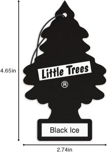 LITTLE TREES Car Air Freshener Hanging Tree Provides Long Lasting Scent for Auto and Home Black Ice 24 Air Fresheners