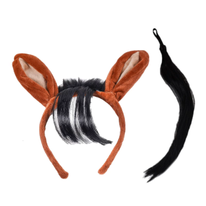 Horse Cosplay Accessory with Horse Tail Horse Ear Headband Halloween Horse Costume for Women Kid Adult Christmas Cosplay