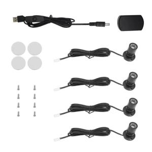 Bộ 4 đèn ngủ Led trang điểm đèn LED ánh sáng nhôm kết cấu dẫn theo dõi đèn thích hợp cho phòng ngủ trong nhà hoặc cắm trại