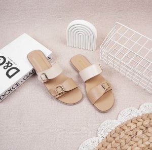 DENZEL DZ 199 Sandal Teplek Wanita Pink Cream Casual
