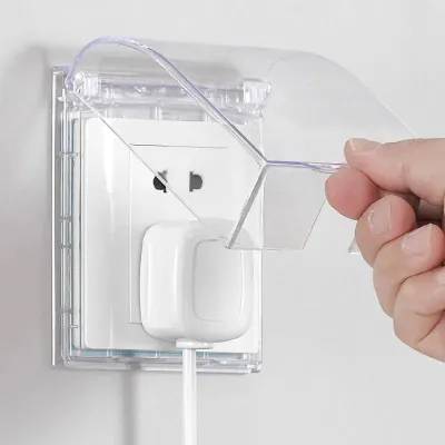 Universal 86 Type Wall Socket Waterproof Box Transparent Plate Switch Protection Cover Household Electrical Socket Accessories