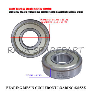 6305 BALL BEARING / BEARING MESIN CUCI / BEARING MESIN CUCI FRONT LOADING 6305ZZ