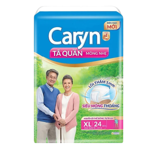 Tã Quần Caryn Mỏng Nhẹ Hương Bạc Hà Siêu Thoáng Đủ Size M32 L28 XL24 - Bỉm Tã Người Già - Thanh Ngân Stoer