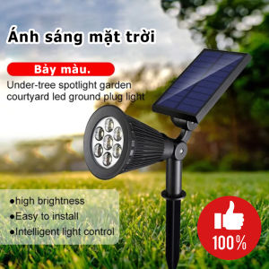 Đèn Rọi Led Năng Lượng Mặt Trời Đèn Trang Trí Cảnh Quan Sân Vườn Ngoài Trời Thay Đổi 7 Màu Điều
