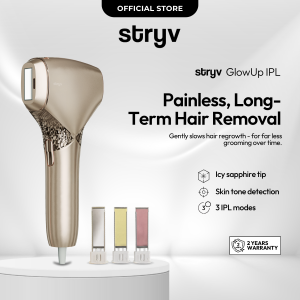 【NEW】Stryv GlowUp IPL Hair Removal Device | Cooling IPL Laser Hair Remover | 3 Modes For Hair Removal & Skin Brightening