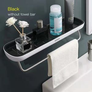 ECOCO Wall Shelf Rack Organizer & Storage Suitable for Bathroom & Kitchen No Drilling No Nail Hammering (with/without Towel Hanger Rail) Rak Bilik Mandi 浴室置物架