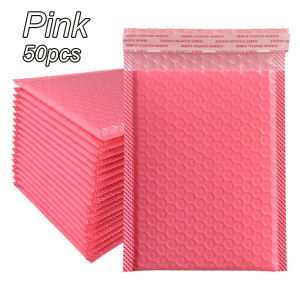 【50pcs】Disposable Express Bag Bubble Mail Packaging Bag Self-Sealed Plastic Envelope Mail Shock-Proof Packaging