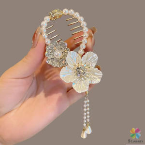 MD กิ๊บติดผม ประดับลูกบอล หรูหรา สไตล์เกาหลี และญี่ปุ่น สําหรับผู้หญิง hair clip