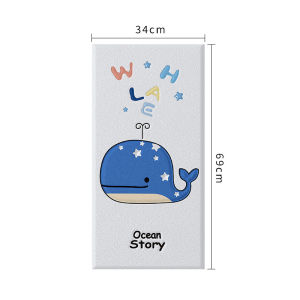 50x20cm 3D childrens baby tatami mat tatami bed crash pad kindergarten nursery child thickened anti-collision wall sticker soft package home living room bedroom waterproof self adhesive DIY headboard