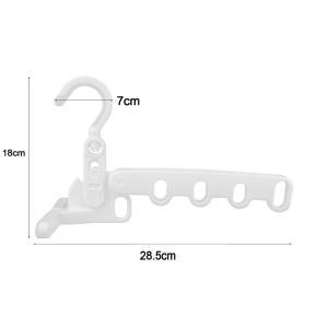 Multi-functional Foldable Hanger 9 Hole Folding Hanger Space Saving Hanger Multi-Port Clothing Rack Plastic Scarf Cabide| DaQueen