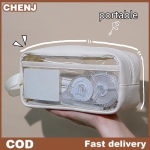 CHENJ Trong Suốt Công Suất Lớn Bút Chì Túi Phong Cách Trường Học Trường Hợp Văn Phòng Phẩm Chủ Không Thấm Nước Xách Tay Bút Trường Hợp Bút Chì Lưu Trữ Túi