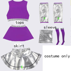 Starfire Cosplay Costume Princess Koriandr Skirt Dress Up with Gloves Socks for Halloween Anime Comic Con Starfire Outfits