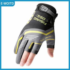 【E-WOITD】 Fishing Gloves Fishing Routes Sun Protection Anti Slip Ice Silk Breathable Thin Gloves
