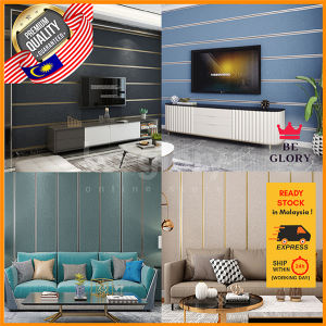 Suede Wallpaper 53cm x 950cm Home Decor Living Room Bedroom Non Self Adhesive Waterproof Wall Paper Kertas Dinding