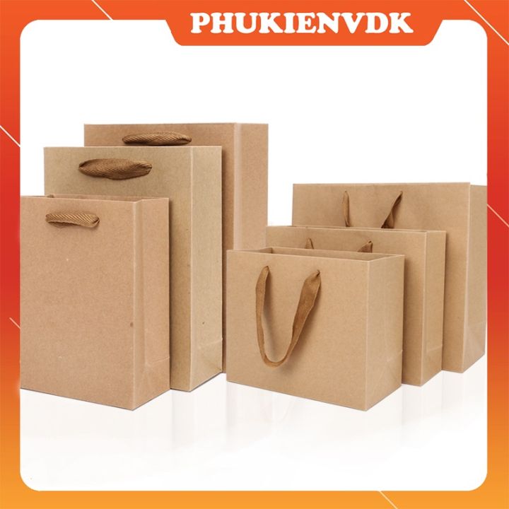 Túi quà tặng túi giấy kraft cứng 260gsm cao cấp màu nâu | Lazada.vn