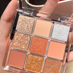 9 Color Acrylic Glitter Eyeshadow Palette Waterproof Long Lasting Pearly Matte Pressed Powder Makeup Set