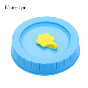 MUSASI 1/4Pcs Uống rượu Kho lương thực Dễ thương Nắp đóng hộp Mason Jar Nắp Jar Caps Với lỗ rơm