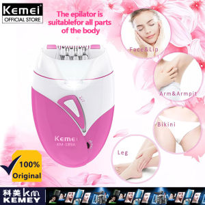 Kemei KM-189A Shaver For Women Professional Body Epilator Is Convenient To Carry For Face Armpit And Leg Private Hair Removal