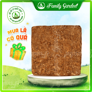Viên nén xơ chip mụn dừa 1Kg đã qua xử lý - Giá thể trồng cây chất lượng cao | Độc quyền Family Garden