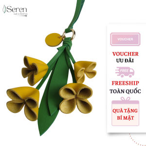 Charm treo túi xách thiết kế hoa chuông phụ kiện treo túi xách balo xinh xắn chất liệu từ da thật nhập khẩu Pháp không bị trôi màu theo thời gian phụ kiện thời trang xinh xắn treo túi xách balo túi tote quà tặng ý nghĩa cho các cô nàng