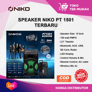 SPEAKER NIKO PT 1501 TERBARUUU / SPEAKER BLUETOOTH / SPEAKER PORTABLE / SPEAKER SUARA JERNIH