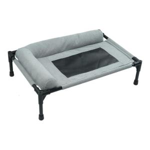 Raised Dog Bed Cooling Outdoor Cot With Pillow Breathable Mesh Chew Resistant Washable Hammock For Small to Medium Dog