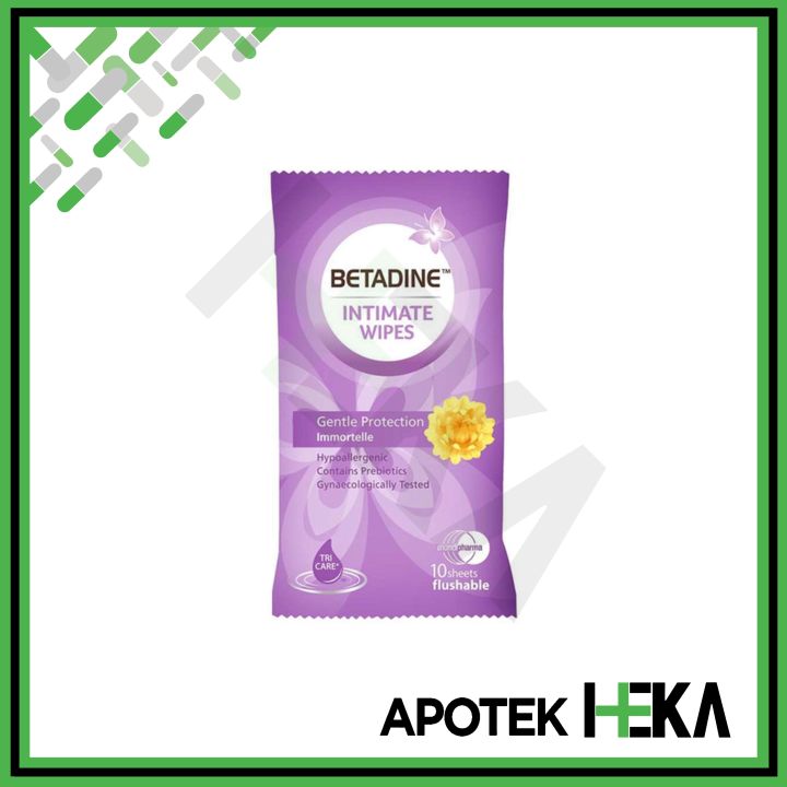 Betadine Feminine Wipes isi 10 Lembar - Pembersih Daerah Kewanitaan ...