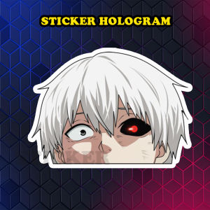 Stiker Hologram Tokyo Ghoul ukuran 8 cm