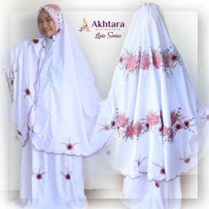 Akhtara Mukena Putih Dewasa Bordir Handmade Unik Lisia Series Mukenah Terbaru Khas Bordir Bangilan