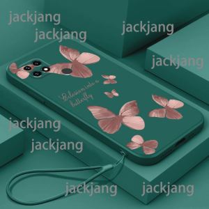 Casing OPPO A15 A15S A35  Soft shell Retro butterfly series shockproof phone case strap