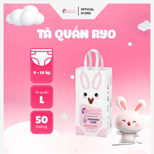 [Gói Dùng Thử] 3 miếng Tã Quần Ryo chất liệu sợi tự nhiên mềm mại chống hăm hiệu quả nhiều size