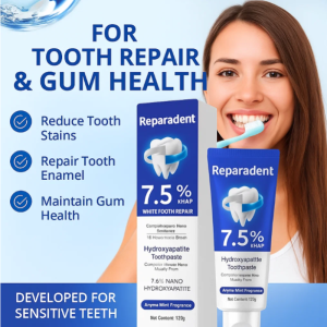 7.5% Nano Hydroxyapatite Intensive Repair Toothpaste for Enamel Fluoride Containing Whitening Refreshing and Anti Sensitive纳米羟基磷灰石修复牙膏