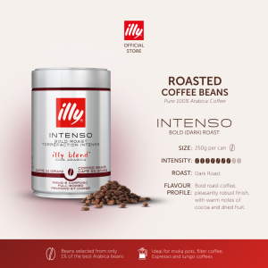 illy Whole Bean Coffee 250g - Intenso (Dark Roast)