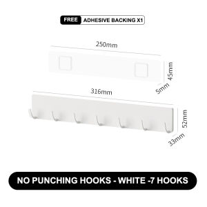 Thickened Kitchen Cabinet Hooks Sticky Hooks Behind The Door Hooks Spoon Spatula Organizer Without Punching Wall Hooks