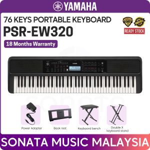 YAMAHA PSR-EW320 76 Keys Portable Keyboard for kid and beginner - Package B ( psrew320 / psrew 320 )